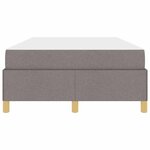 vidaXL Lit à ressorts avec matelas Taupe et blanc 120 x 200 cm tissu
