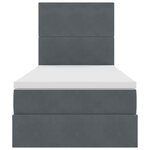 vidaXL Lit avec rangement et matelas Gris foncé 100 x 200 cm Velours
