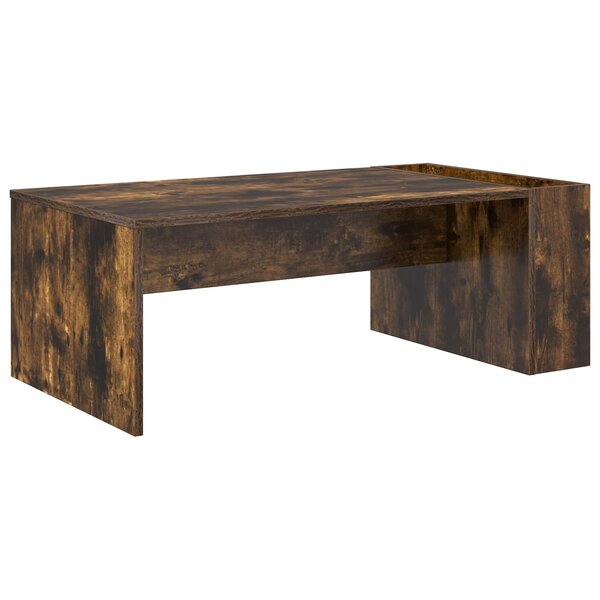 vidaXL Table basse Chêne fumé 95 x 50 x 34 cm Bois d'ingénierie