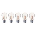 Lot de 5 ampoules vintages party bulb filament blanc aluminium e27