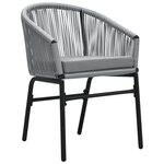 vidaXL Ensemble à manger de jardin 9 Pièces Gris