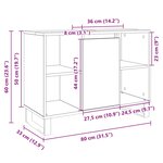 vidaXL Armoire salle de bain chêne sonoma 80x33x60cm bois d'ingénierie
