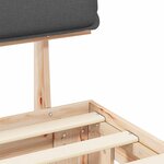 vidaXL Cadre de lit avec tête de lit rembourrée Gris foncé 90 x 200 cm