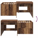 vidaXL Lit haut pour enfants avec bureau Bois ancien Bois d'ingénierie