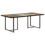 vidaXL Table de salle à manger 200 cm Bois de récupération massif