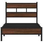 vidaXL Cadre de lit sans matelas chêne marron 100x200 cm
