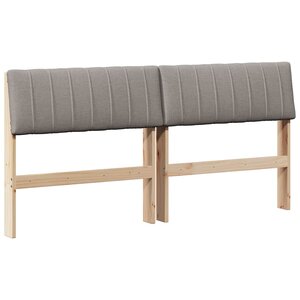 vidaXL Tête de lit capitonnée Taupe 150 cm Pin massif