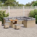 vidaXL Ensemble de canapé de jardin 12 Pièces beige et gris clair