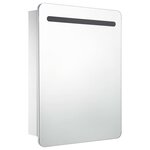 vidaXL Armoire de salle de bain à miroir LED 60x11x80 cm