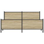 vidaXL Cadre de lit en métal sans matelas chêne sonoma 180x200 cm