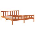 vidaXL Cadre de lit sans matelas cire marron 160x200cm bois pin massif