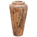 Vidaxl vase de décoration 40 x 60 cm bois de teck solide