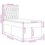 vidaXL Sommier à lattes de lit et matelas Crème 90x190 cm Tissu