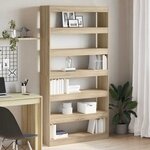 vidaXL Bibliothèque Marron Bois d'ingénierie