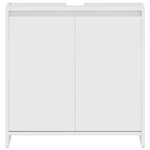 vidaXL Armoire de salle de bain Blanc brillant Bois d'ingénierie