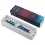 PARKER IM Premium Submerge  Stylo roller  Dégradé de bleu  recharge noire pointe fine  Coffret cadeau