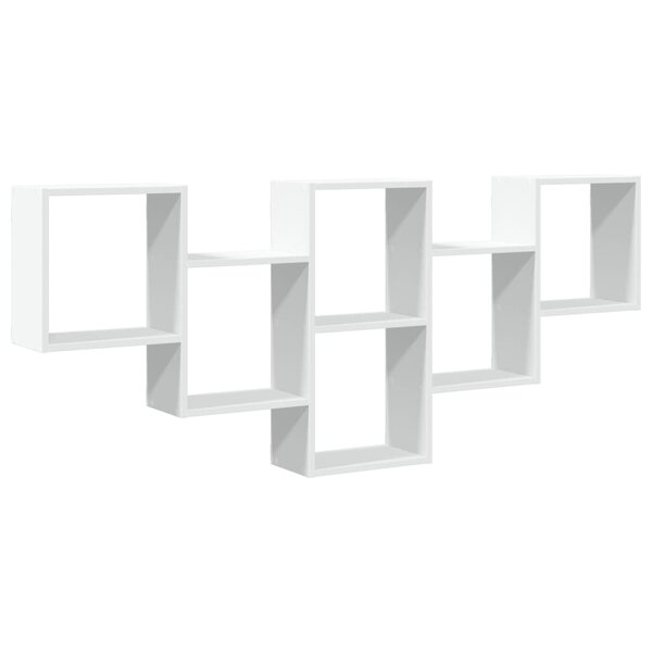 vidaXL Étagère murale blanc 159x18x66 cm bois d'ingénierie