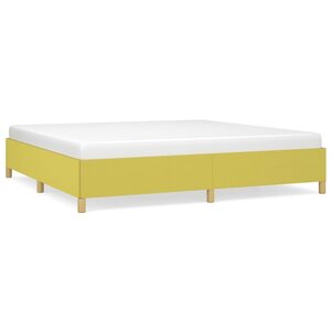 vidaXL Cadre de lit sans matelas vert 200x200 cm tissu