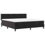 vidaXL Lit à ressorts avec matelas Noir 200 x 180 cm Polyester