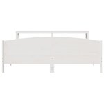 vidaXL Cadre de lit sans matelas blanc 200x200 cm bois massif de pin