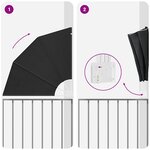 vidaXL Écran de confidentialité pour balcon Anthracite 115 x 115 cm