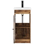 vidaXL Meuble de salle de bain avec évier Bois ancien
