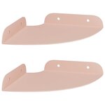 vidaXL Étagère flottante avec étagère 2 Pièces Rose 15 x 15 x 2 cm