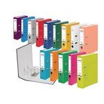 Classeur À Levier Pp A4 Dos De 80mm Vegan Noir - Rose - X 20 - Falken