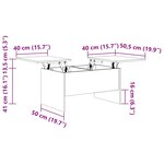 vidaXL Table basse blanc brillant 80x50x42 5 cm bois d'ingénierie