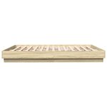 vidaXL Cadre de lit avec LED sans matelas chêne sonoma 180x200 cm