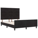 vidaXL Cadre de lit avec tête de lit Noir 140 x 190 cm Velours