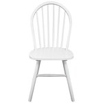 vidaXL Chaises à manger lot de 4 blanc bois d'hévéa solide