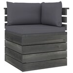 vidaXL Salon palette de jardin 7 Pièces avec coussins Bois de pin massif