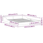 vidaXL Cadre de lit Marron cire 120 x 200 cm Bois massif en pin