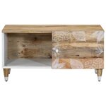 vidaXL Table basse 80x50x40 cm bois de manguier massif