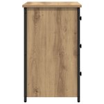 vidaXL Tables de chevet en chêne artisanal Chêne artisanal Bois d'ingénierie