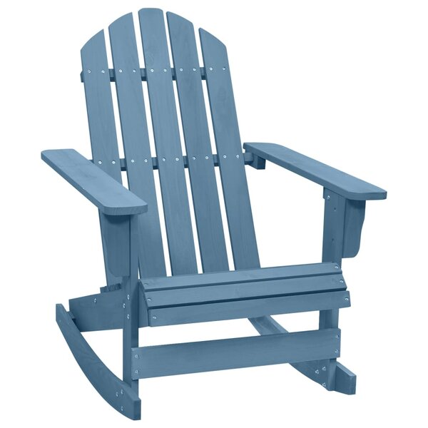 vidaXL Chaise à bascule de jardin Adirondack Bois de sapin massif Bleu