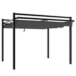 vidaXL Tonnelle avec toit rétractable anthracite 3x3 m aluminium