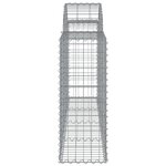 vidaXL Paniers à gabions arqués 8 Pièces 200x30x80/100 cm Fer galvanisé