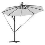vidaXL Parasol banane à mât déporté Couleur sable 294 x 294 x 248 cm