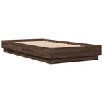 vidaXL Cadre de lit sans matelas chêne marron 90x190cm bois ingénierie
