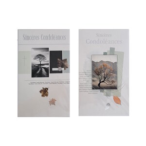 Carte De Voeux -  Sincères Condoléances - Arbres Visuel Aléatoire*