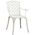 vidaXL Chaises de jardin 4 Pièces Aluminium coulé Blanc