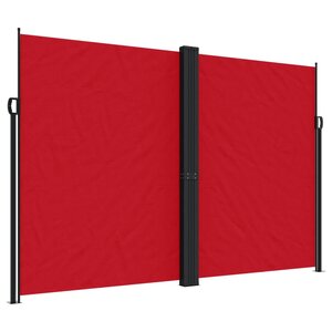 vidaXL Auvent latéral rétractable rouge 220x1000 cm