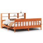 vidaXL Cadre de lit sans matelas cire marron 200x200cm bois pin massif