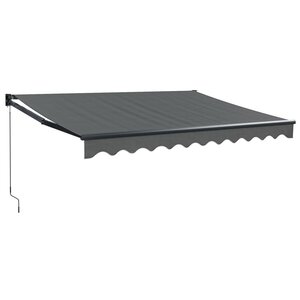 vidaXL Auvent rétractable anthracite 3x2 5 m tissu et aluminium