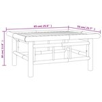 vidaXL Salon de jardin 7 Pièces avec coussins blanc crème bambou
