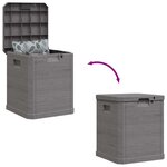 vidaXL Boîte de rangement de jardin 90 L Marron