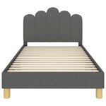 vidaXL Cadre de lit pour enfants avec tête de lit Gris foncé