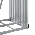 vidaXL Porte-bûches argenté 40x45x170 cm acier galvanisé